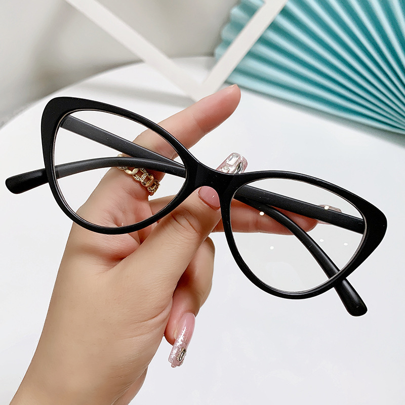 kacamata Leopard Cat Eye Wanita Kacamata Anti Radiasi Retro Wanita Fashion Cat Eye Eyeglasses Versatile Optical Glasses UV400 Murah Cwek Gaya Glasses