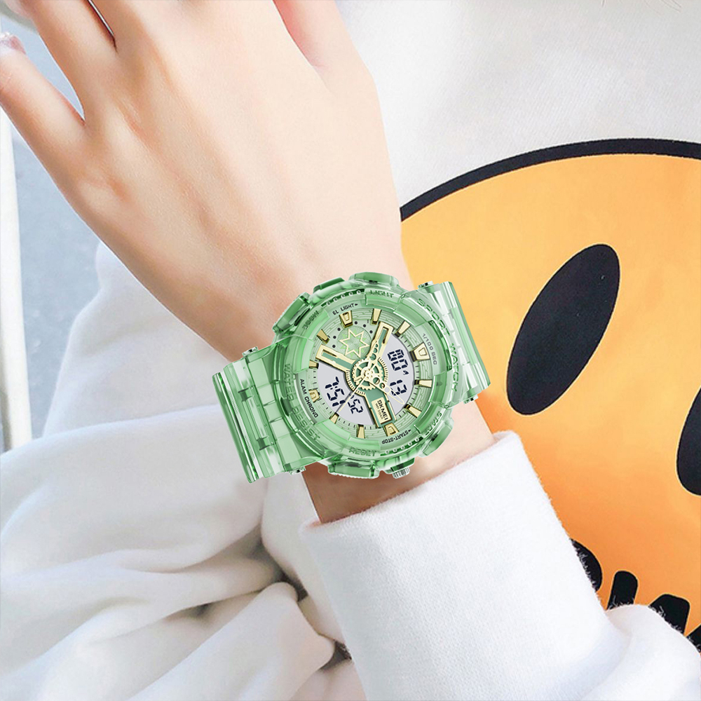 SKMEI jam tangan digital pria wanita casual jam tangan couple original anti air 3ATM Tersedia 2 warna dengan gaya mech yang keren
