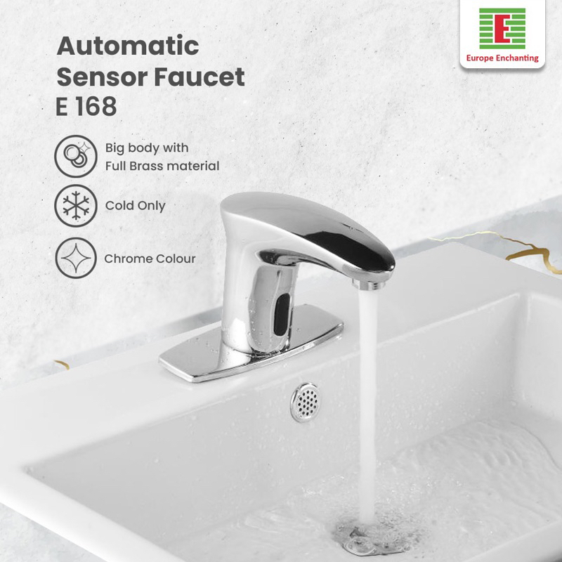 Kran Wastafel / Kran Sensor Chrome Cold Europe Enchanting E168