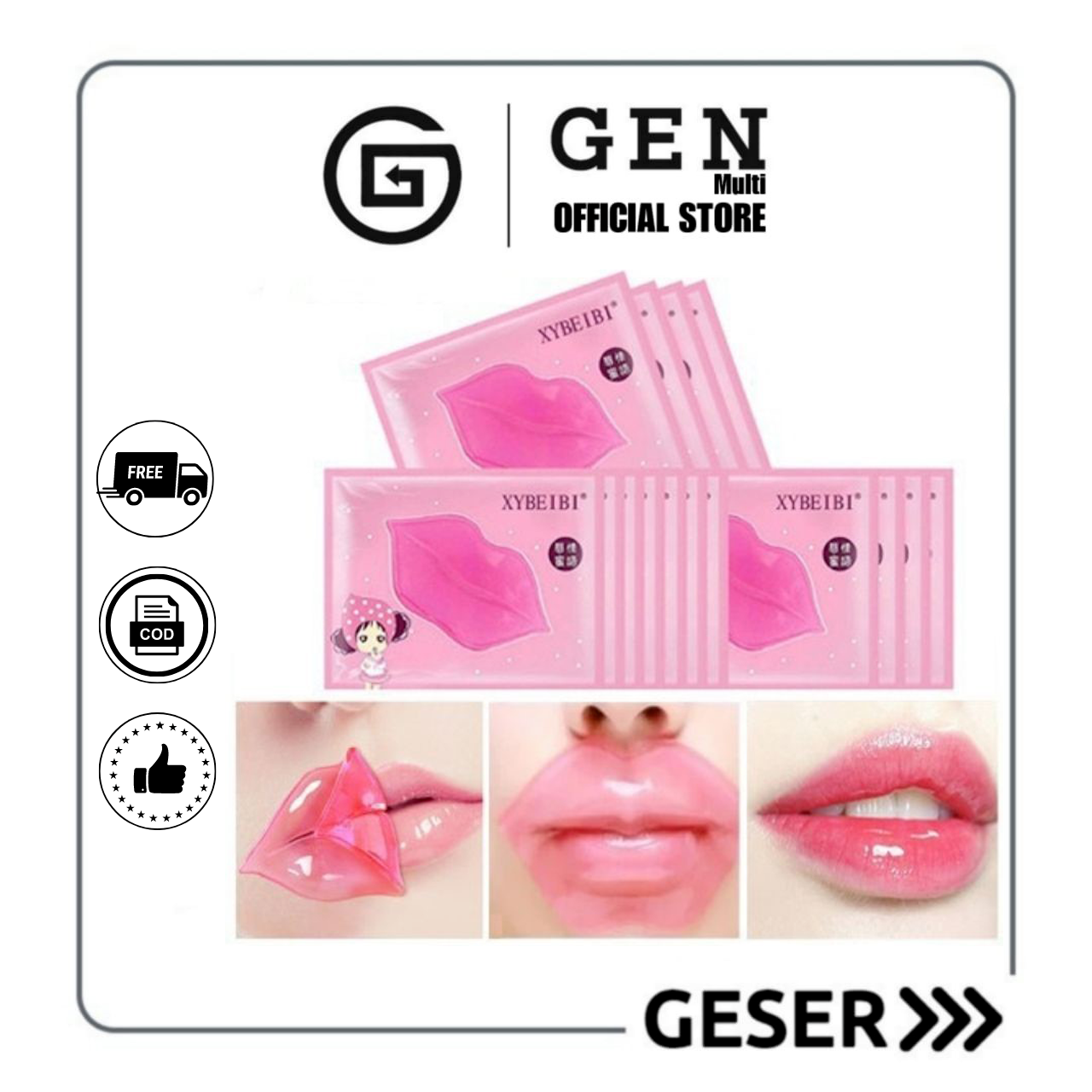 GEN - Masker Bibir / Lips Mask Collagen Moisturizing / Lips Mask Anti Drying and Desalination Lips