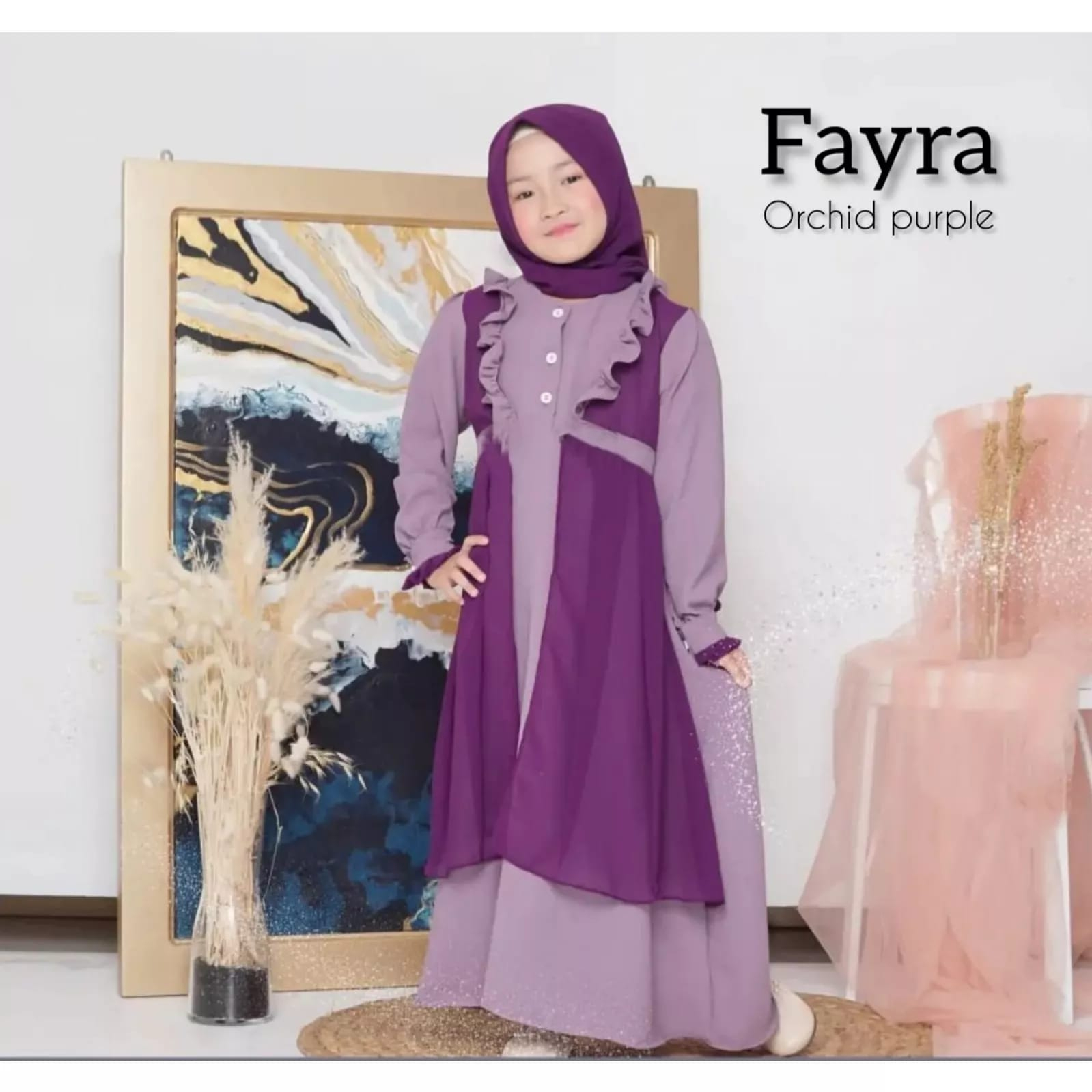 Gamis Muslim Anak Terbaru Fayra Kids Free Hijab Gamis Anak Tanggung Remaja 6-11 Tahun