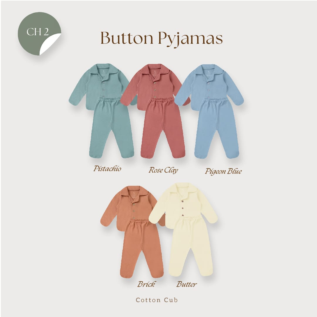 COTTON CUB - Button Pyjamas - Setelan Bayi & Anak - Daily Wear