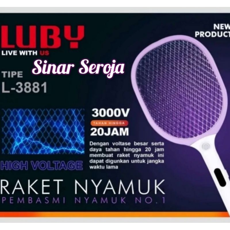 Raket Nyamuk Cas Luby L - 3881 New Murah