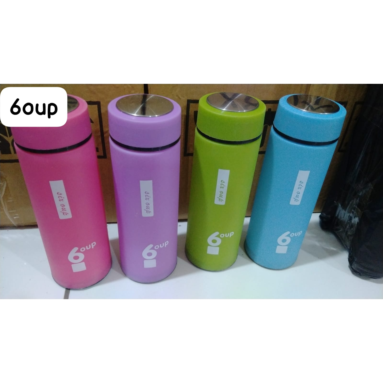 Botol Minum termos kaca Six Oup tumbler / Botol Minum Termos Kaca 6Oup 450ml /Botol Kaca 6oup