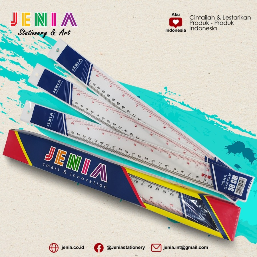 

Penggaris Plastik JENIA 30cm/Mistar Plastik JENIA 30cm/Ruler JENIA