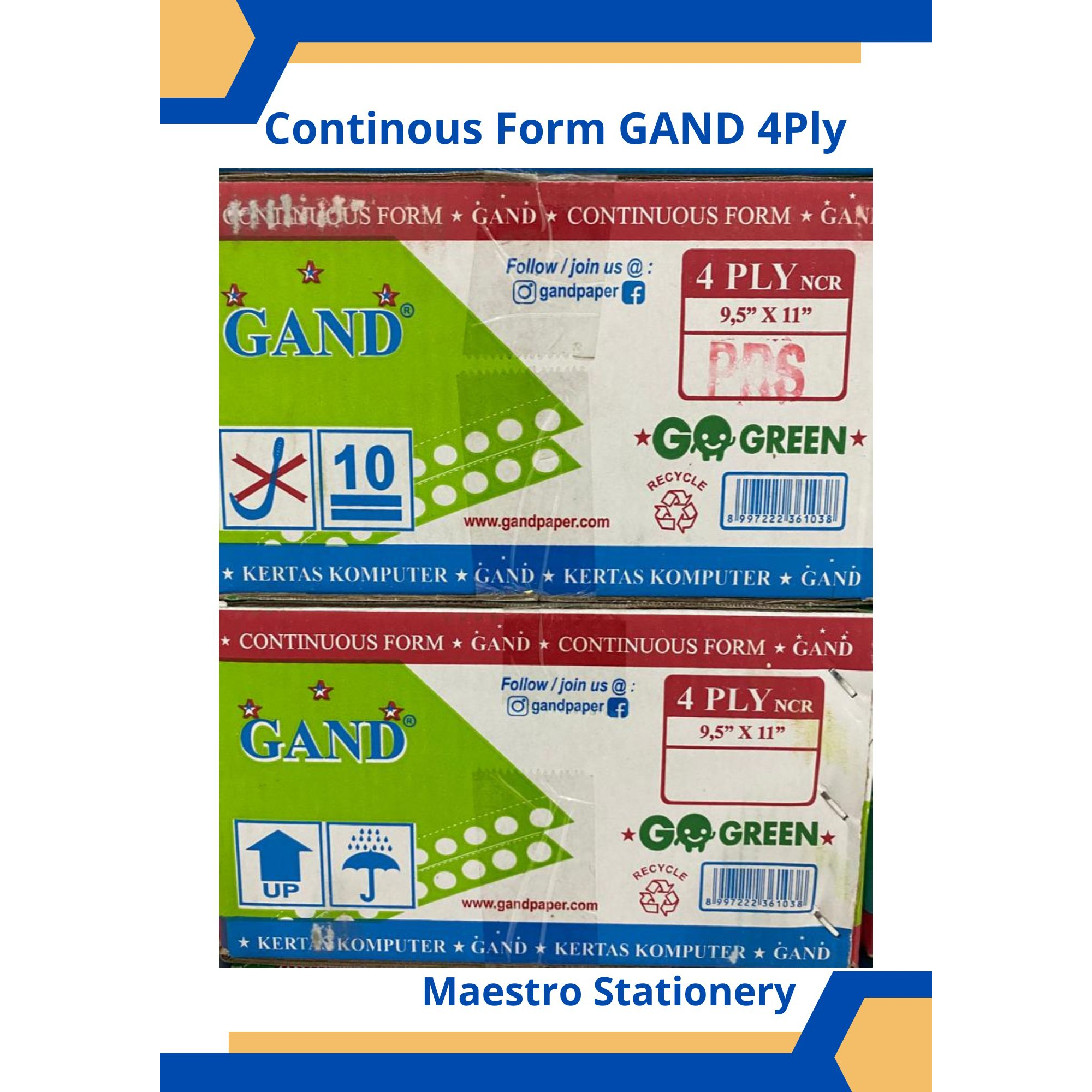 

Kertas Continuous Form 4 Ply Merk Gand FULL & PRS