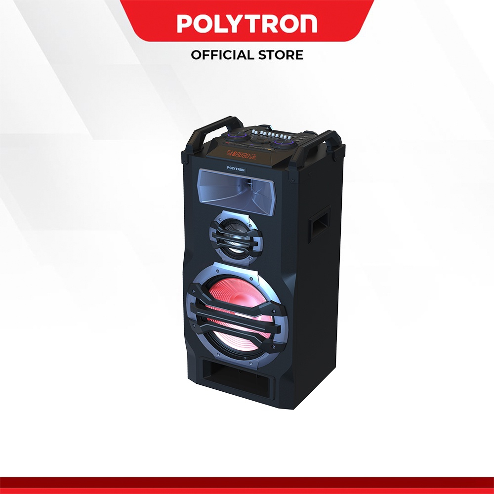 Speaker Portable Bluetooth Polytron PTS 12KF15 FREE 2 MIC WIRELESS