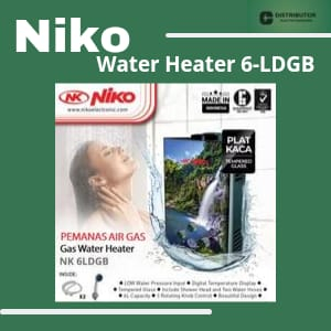 NIKO Water Heater Gas  NK 6LDG A B C D 6 Liter LED Display Body Kaca Original