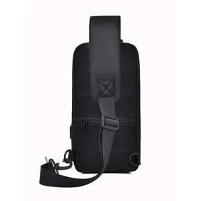 Tas Selempang Pria Crossbody Lock Sling Bag with USB Port Slempang Cowok Material Poliester Berkualitas