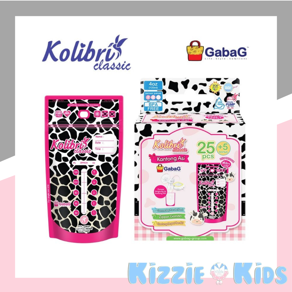 Kantong Asi /Breastmilk Storage Bags / 100ml /120ml / Kolibri Classic / Kantong ASI Gabag / Berdee / Crown