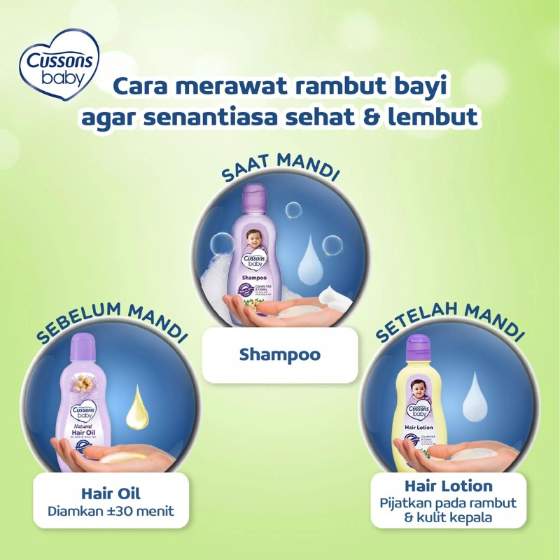 QEILA - Cussons Baby Hair Lotion - Losion Rambut Bayi Ukuran 50 ml &amp; 100ml