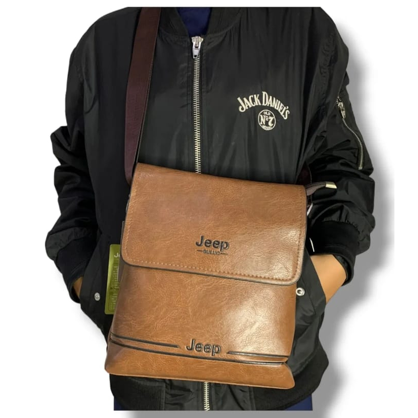 [JEEP BULUO] Tas Selempang Bahan Kulit 038 / Tas Selempang Cowok