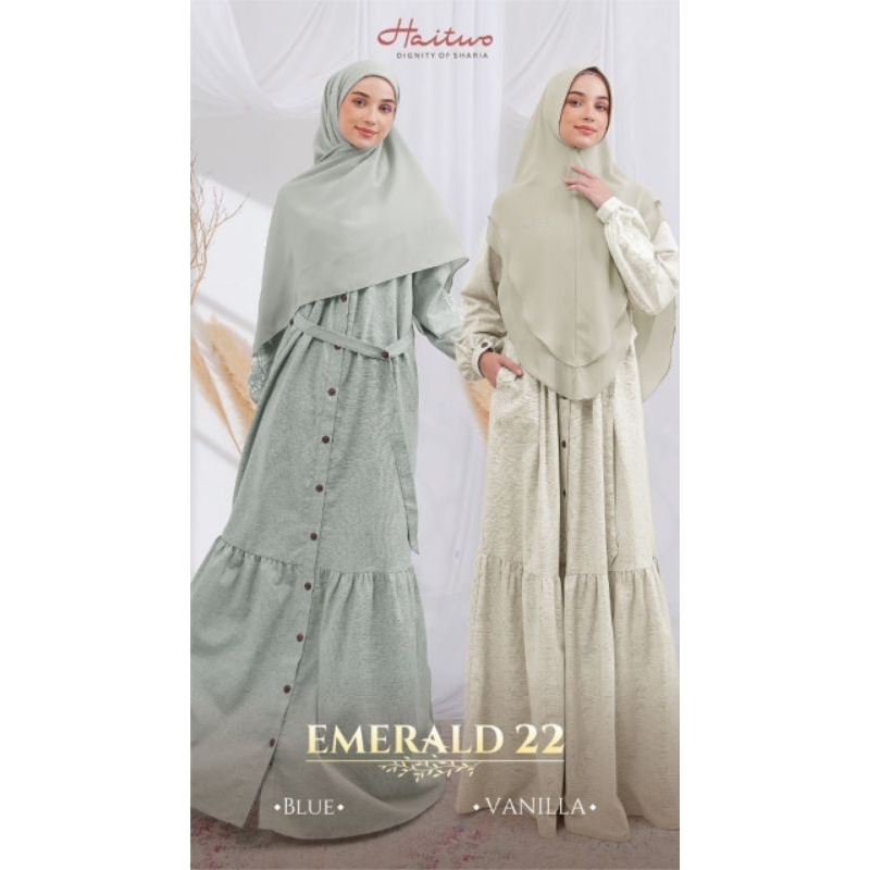 Gamis Emerald 022 ( Blue, Vanilla ) Emerald 22