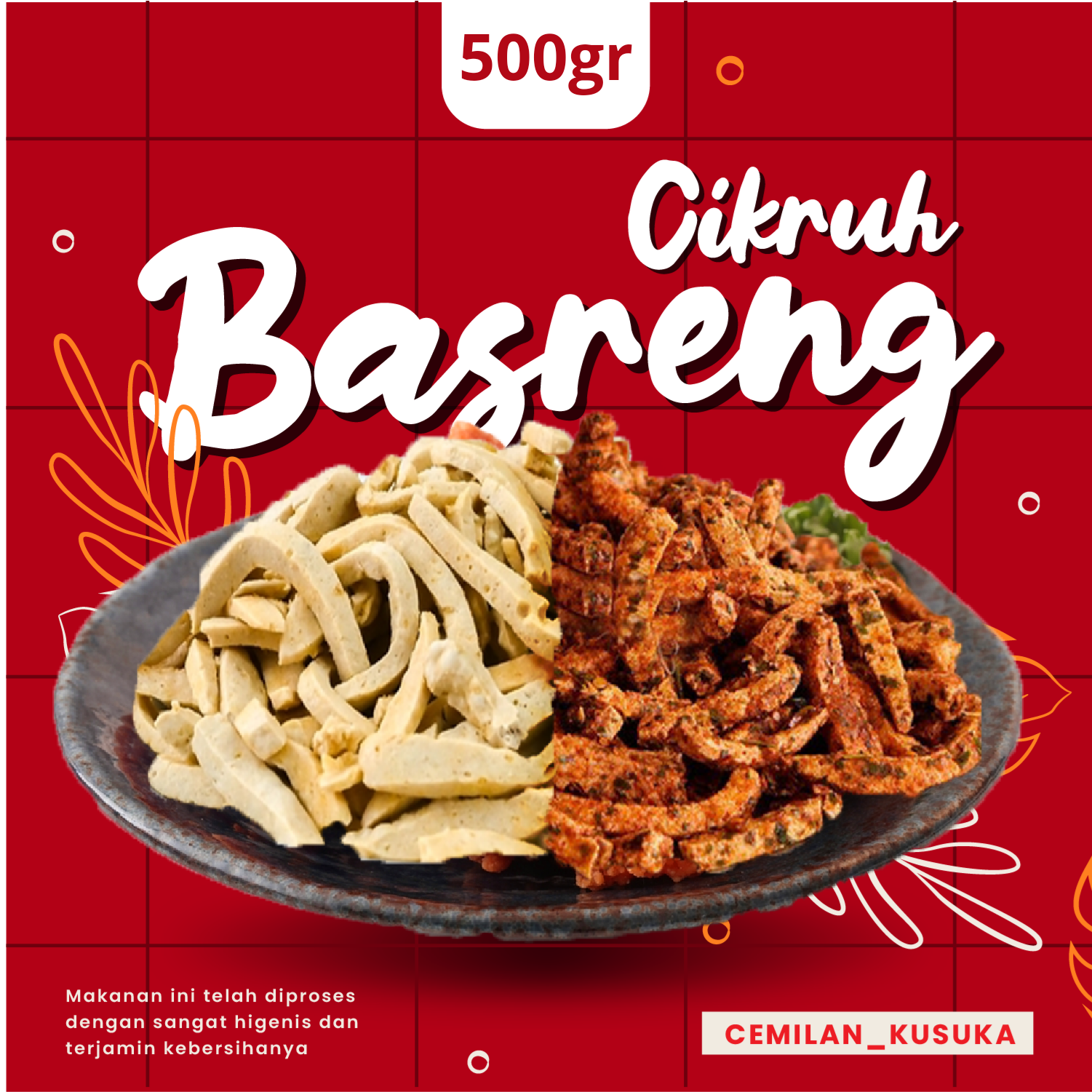 

Basreng stik pedes daun jeruk 500gr