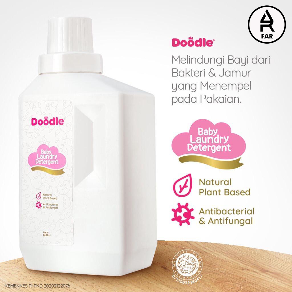 Doodle Detergen Cair Laundry Bayi 600 Ml Natural Plant Based