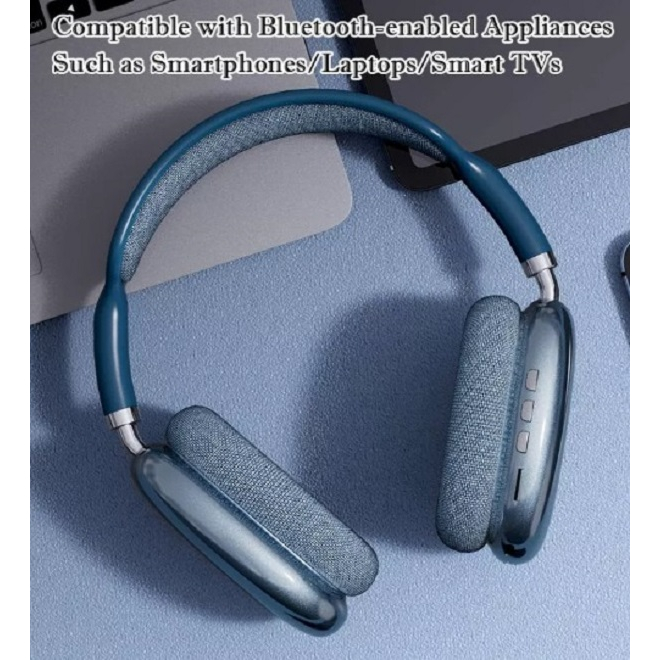 Headset Bando Bluetooth Headphone P9 HIFI Stereo Bluetooth support TF CARD HEADSET MODEL CLASSY STEREO MEGA SOUND HEADSET POLOS HEADPHONE BANDO BLUETOOTH WIRELESS MACARON STEREO P9