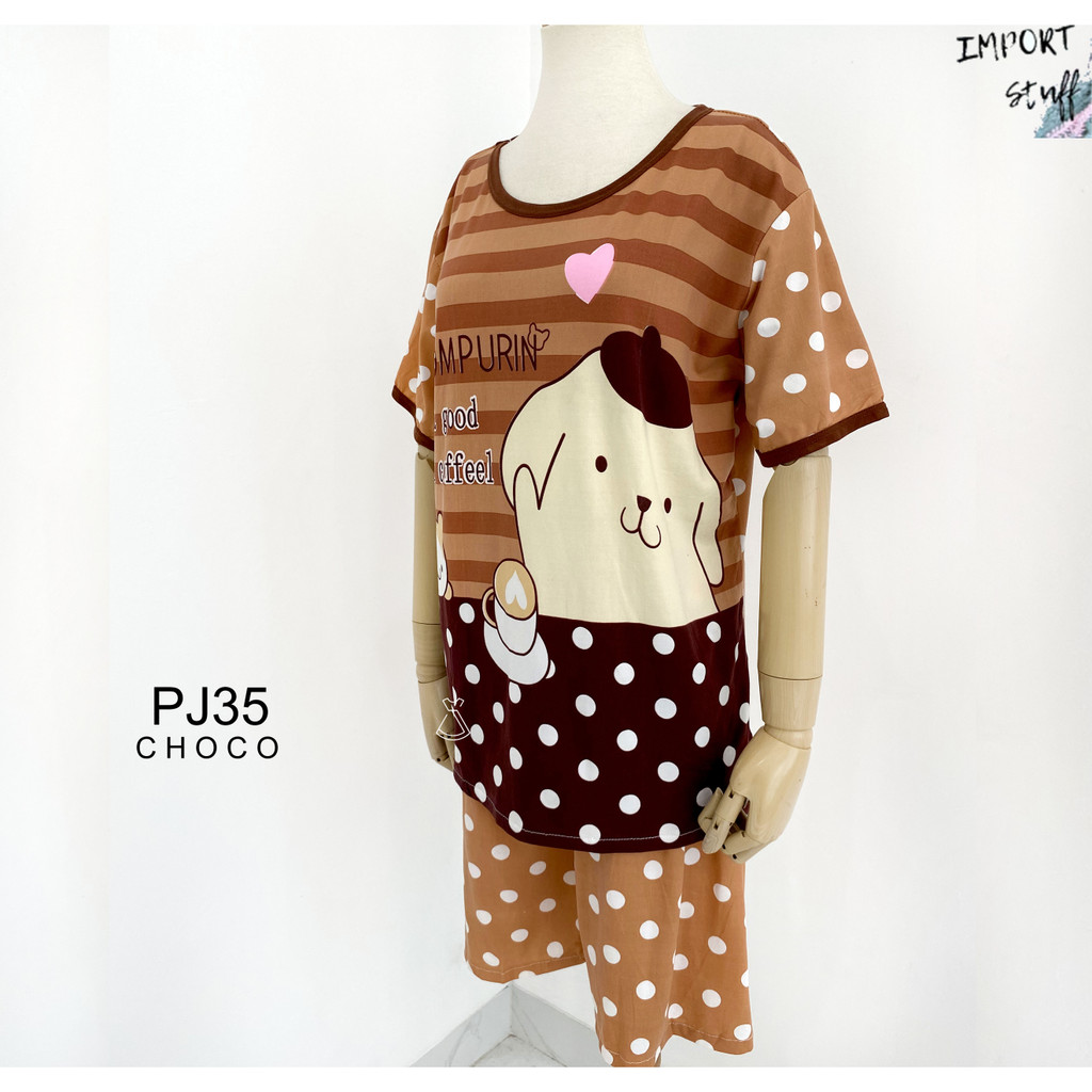 SEOLA - PJ35 - Piyama Cotton Spandek Sleepwear