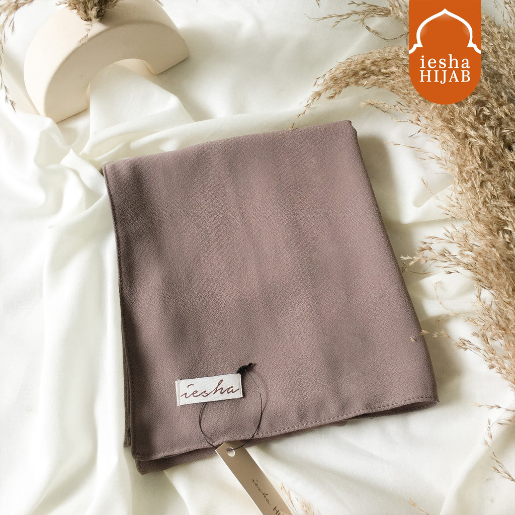 ALEXANDRIA PASHMINA WARNA TAUPE - PASHMINA CERUTY BABYDOLL TAUPE