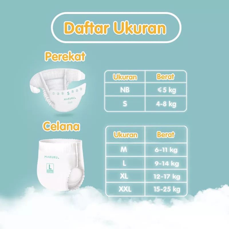 Makuku Sap Diapers Comfort Fit Pants / Tape NB / S / M / L / XL / XXL