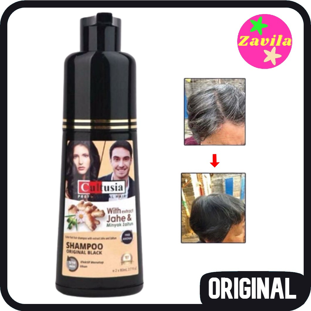 Shampo Penghitam Pewarna Rambut Cultusia Shampoo