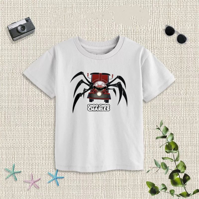 Kaos Anak Choo Choo Charles (Umur 2-13 Thn ) Game Vilar Kereta Tayo Laba Laba