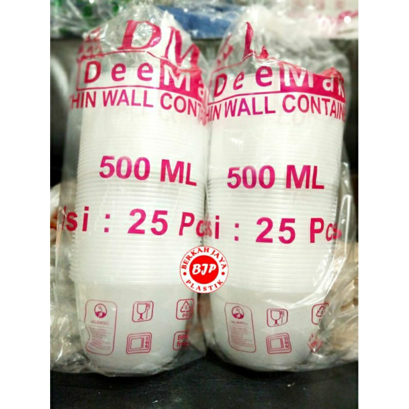 Thinwall bowl bulat mangkok DM 500ml