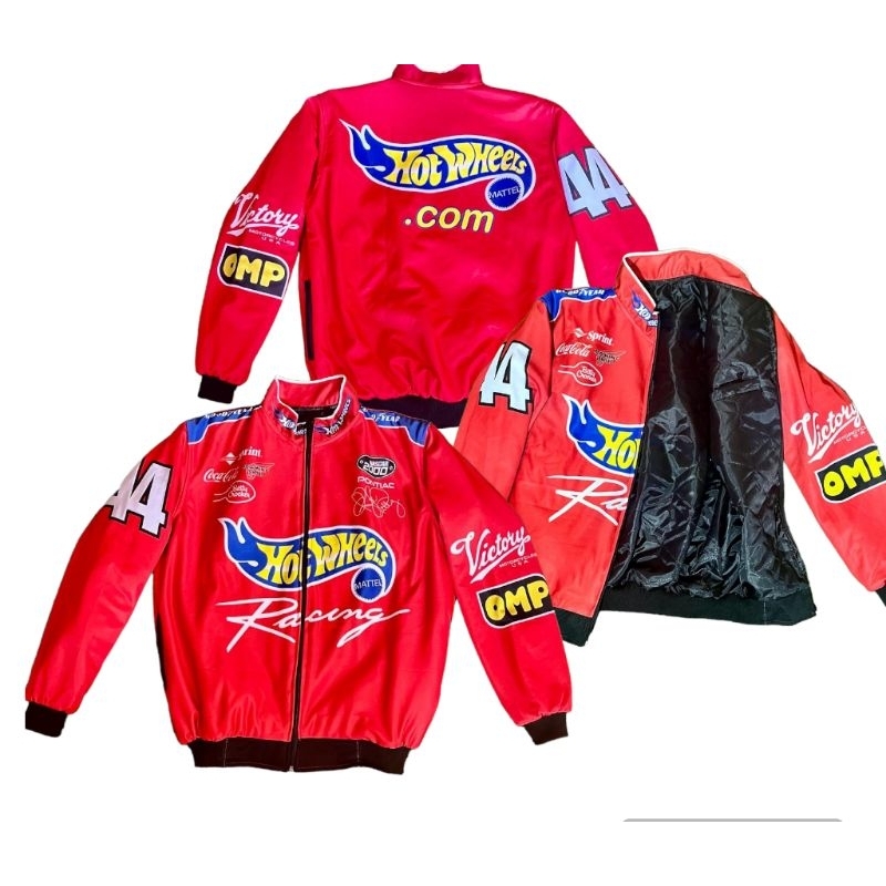 Dekistore86 Jaket Nascar Hot Wheels Racing Vintage Full Print Lotto Elvana Tebal - Jaket Racing Pria