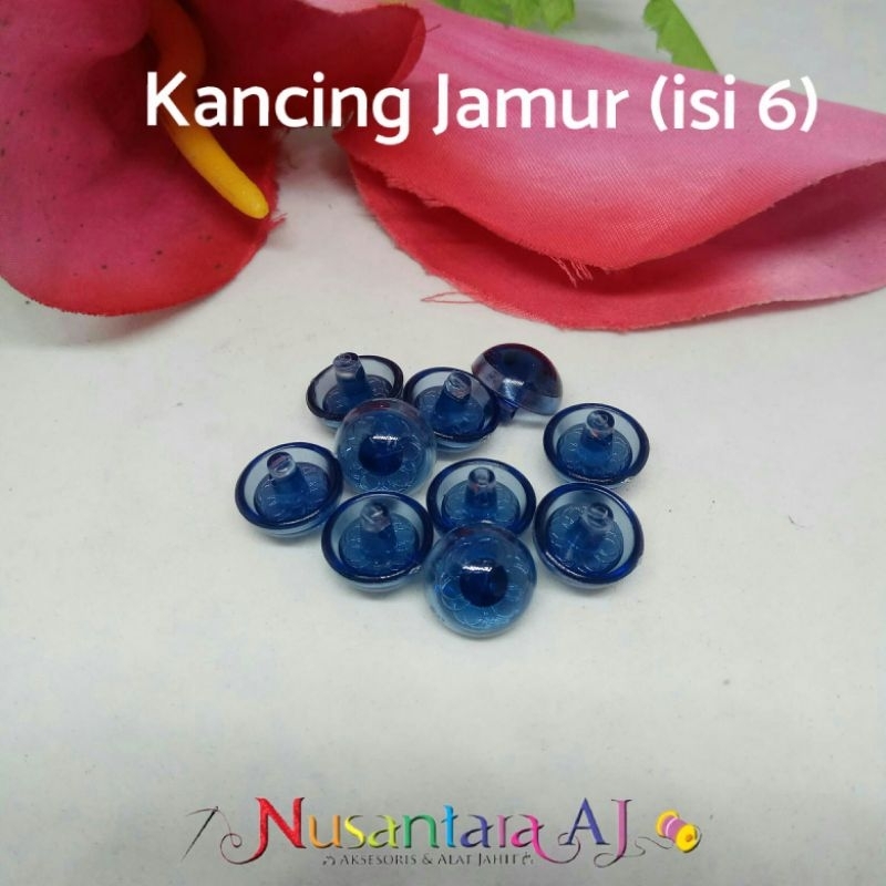 Kancing jamur kristal (isi 6)