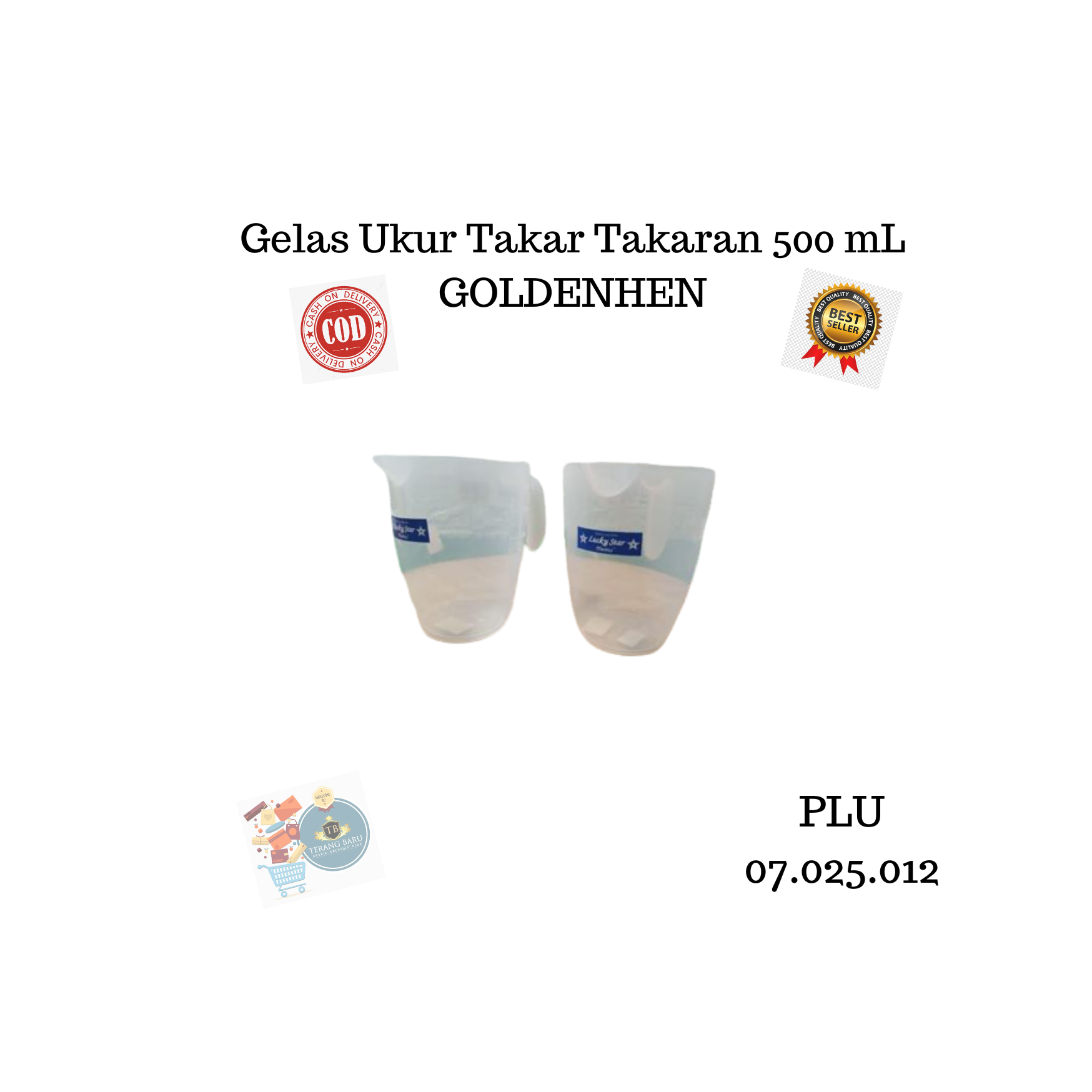 Gelas Ukur Takar Takaran 500 mL GOLDENHEN | GELAS TAKAR 500ML | GELAS UKUR 500ML | GELAS TAKAR PLAST