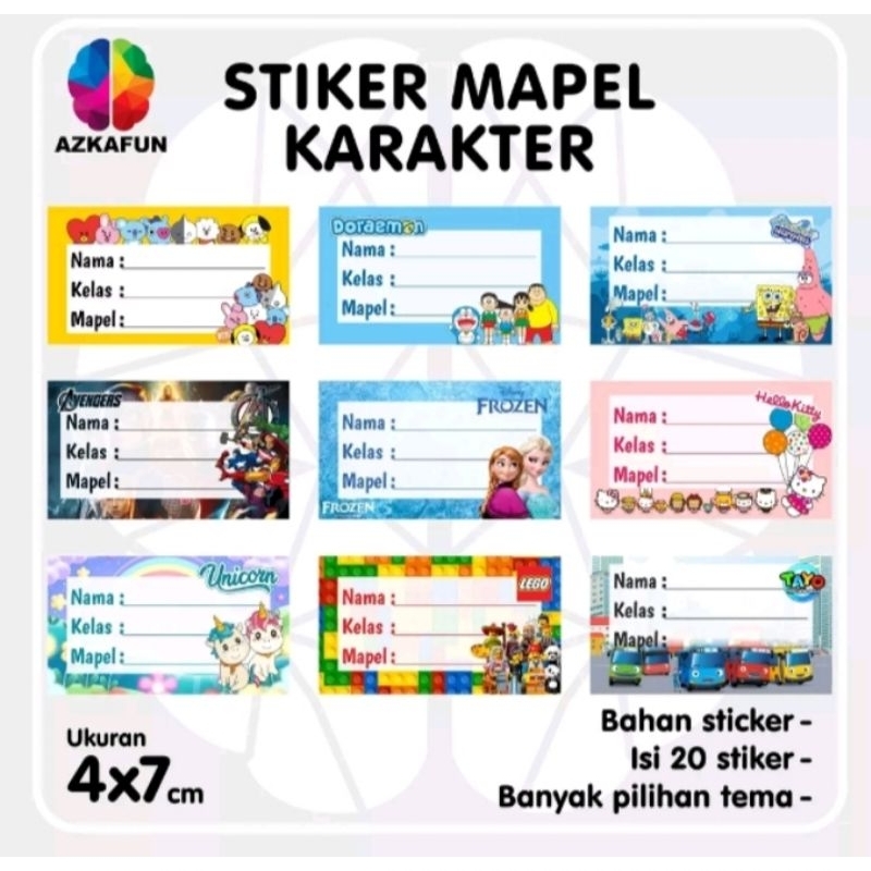 

Stiker Label Buku Stiker Mapel Stiker Buku Sekolah Stiker Anak Sekolah Stiker Termurah