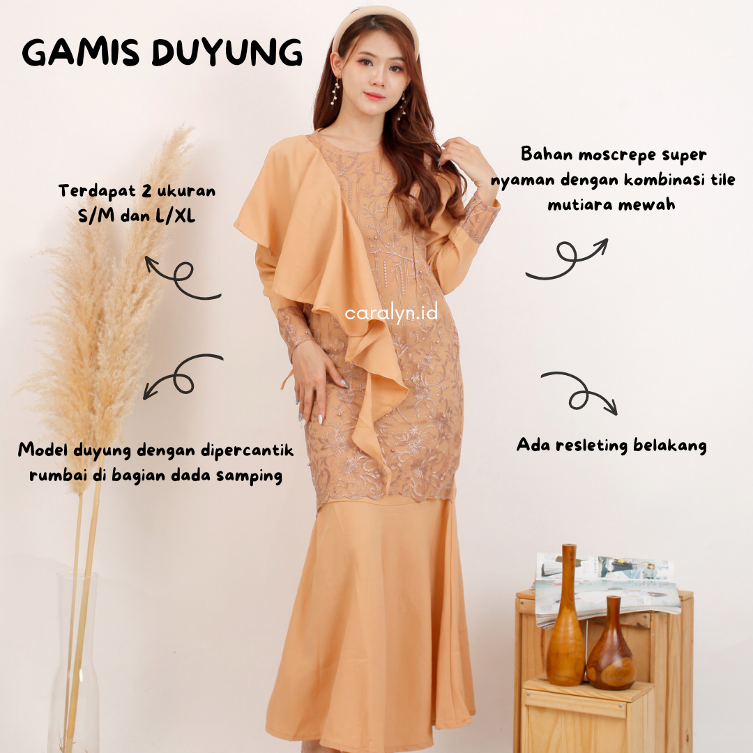 GAMIS BRUKAT LEBARAN 2023 MODEL GAMIS TERBARU DUYUNG