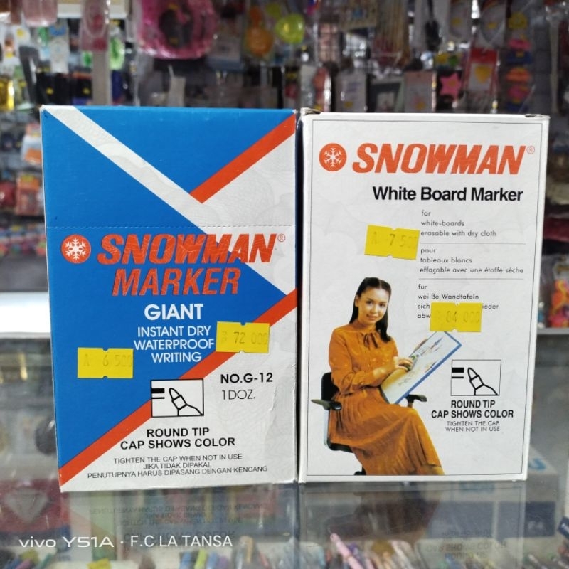 

Marker Permanen/ white Board Marker/ Sipdol Permanen Snowman/Joyko
