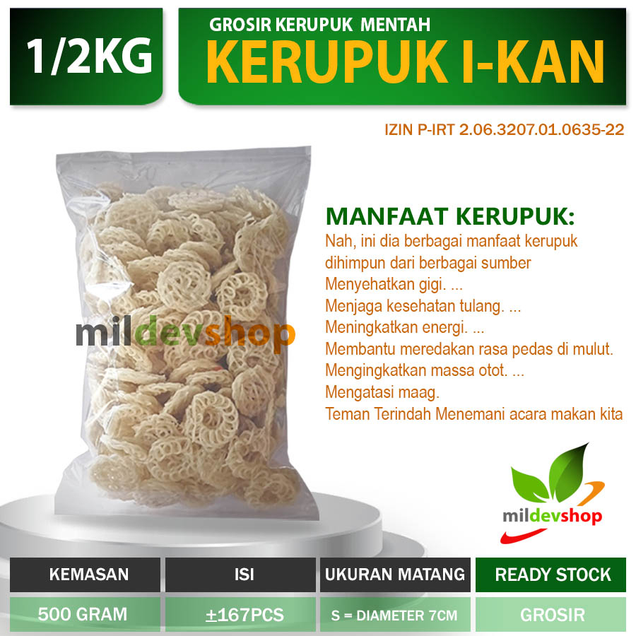 

kerupuk ikan kerupuk mentah gurih renyah garing 500 gram uk S