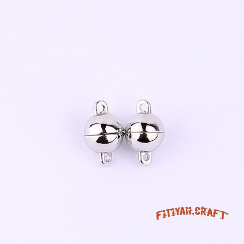 Magnet Bulat 8mm Warna Silver Magnet Gelang Aksesoris DIY