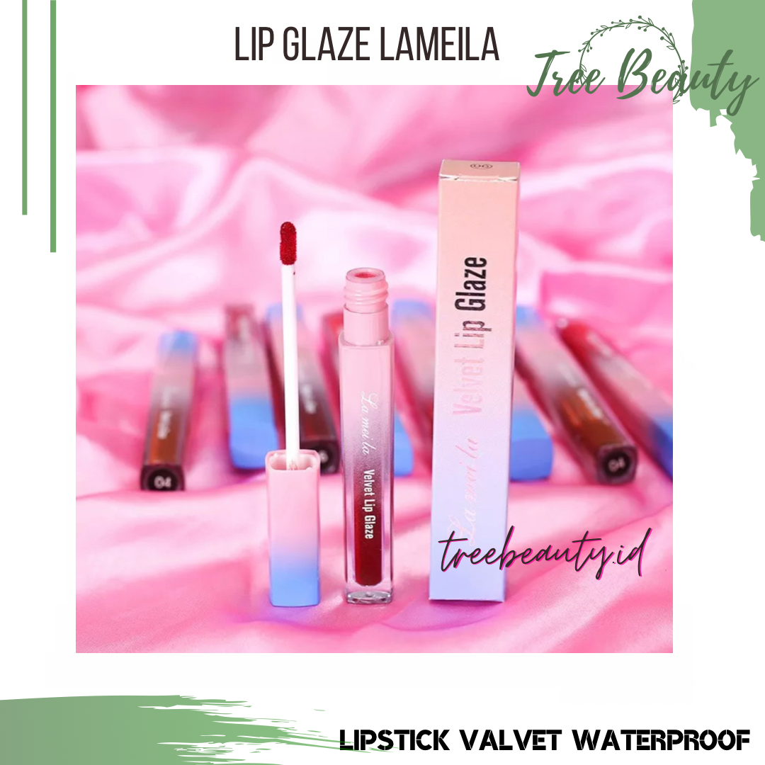 LAMEILA Lip Glaze Lipstick Cair Makeup Velvet Metal Bibir Lipstik Lip LA035