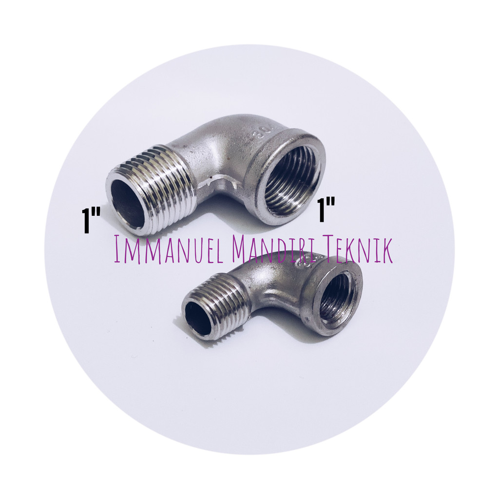 Elbow drat luar dalam 1 inch stainless / Street elbow 1 inch ss304
