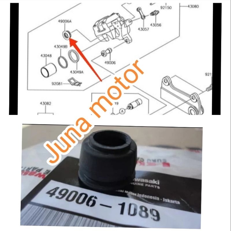 karet kaliper belakang KLX 150 KLX150 Original
