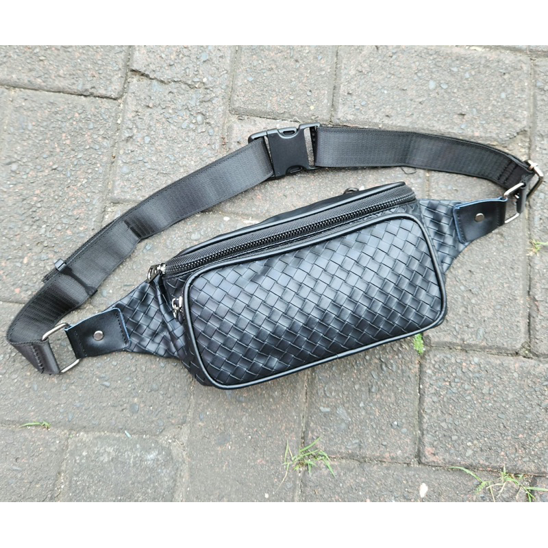 TAS SLEMPANG/WAIST BAG IMPORT MOTIF RAJUT UNISEX - PREMIUM