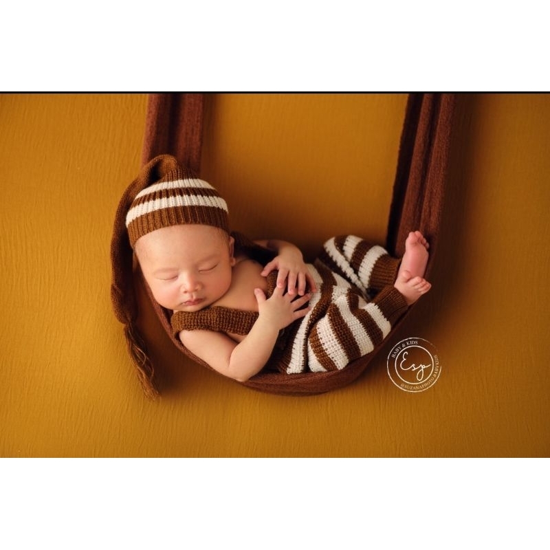 Overall Rajut Bayi Newborn/Overall Rajut Properti Foto Bayi Newborn