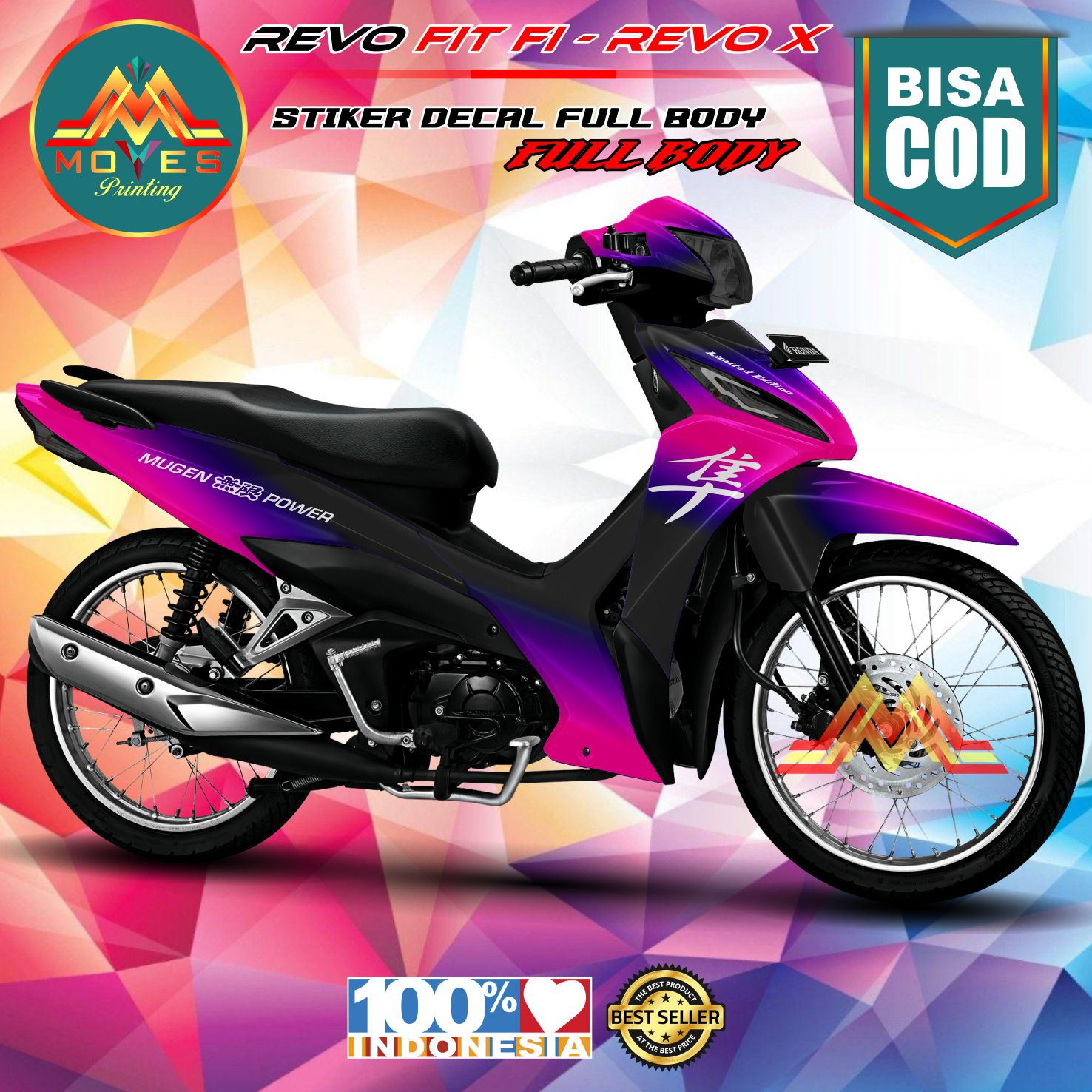 stiker revo fit fi decal stiker motor revo fit fi stiker variasi aksesoris motor revo fit fi desain 