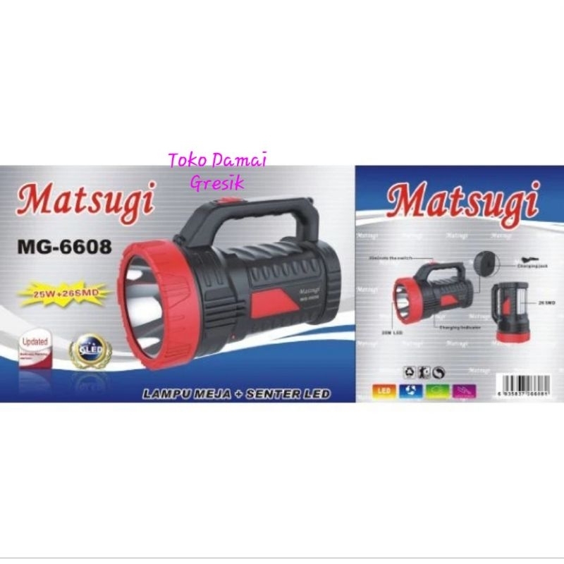 Matsugi Senter Charge MG 6608 25W+26 Led