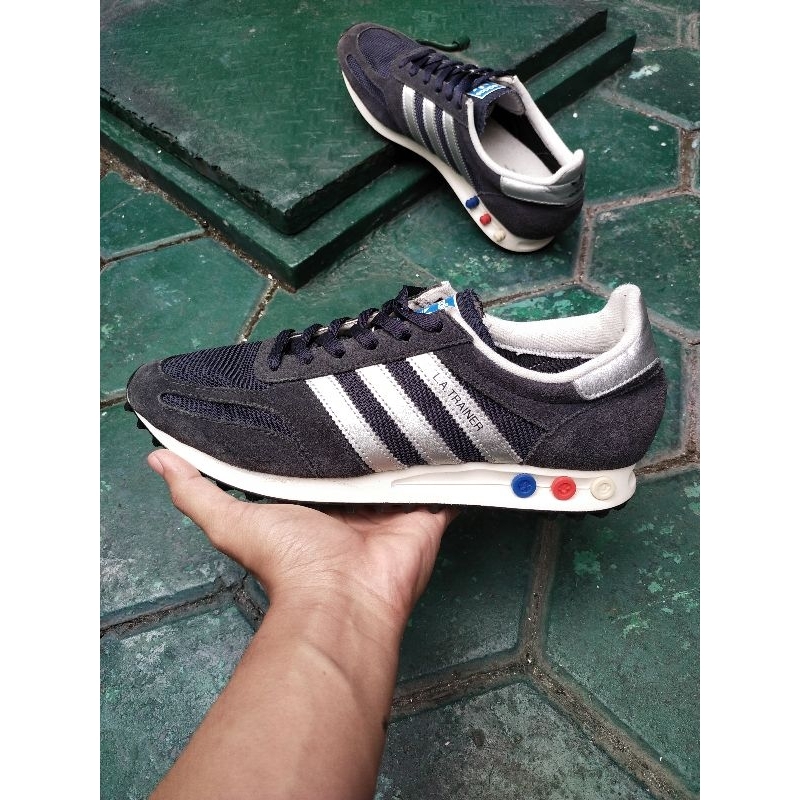 TERJUAL | Sepatu Adidas LA Trainer OG Navy Second
