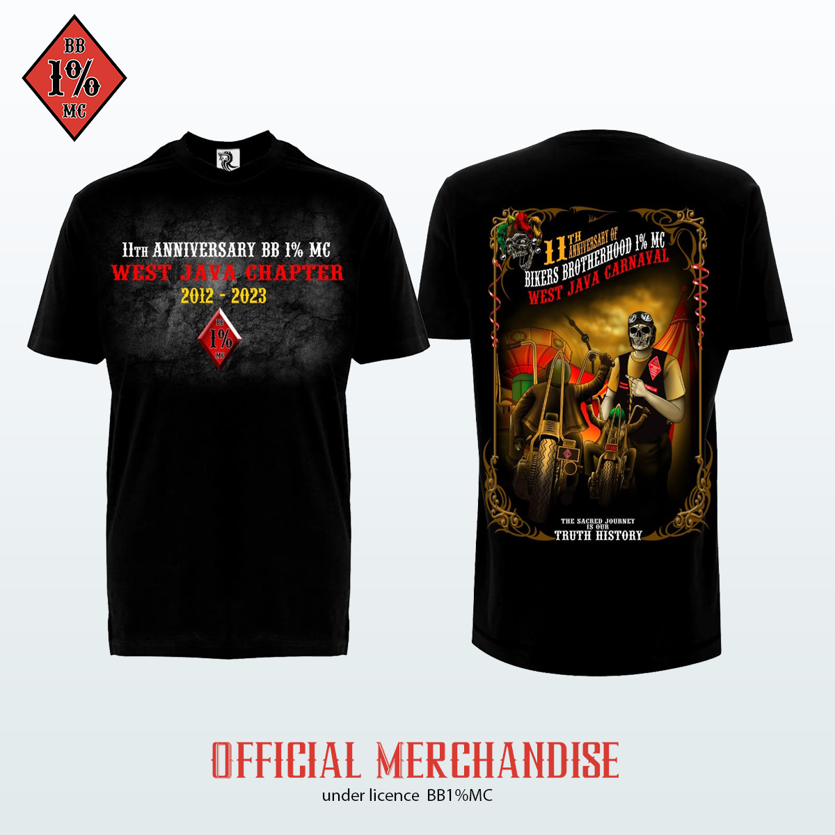 Kaos Bikers Brotherhood 1% MC Official Carnaval of Charity BB1%MC