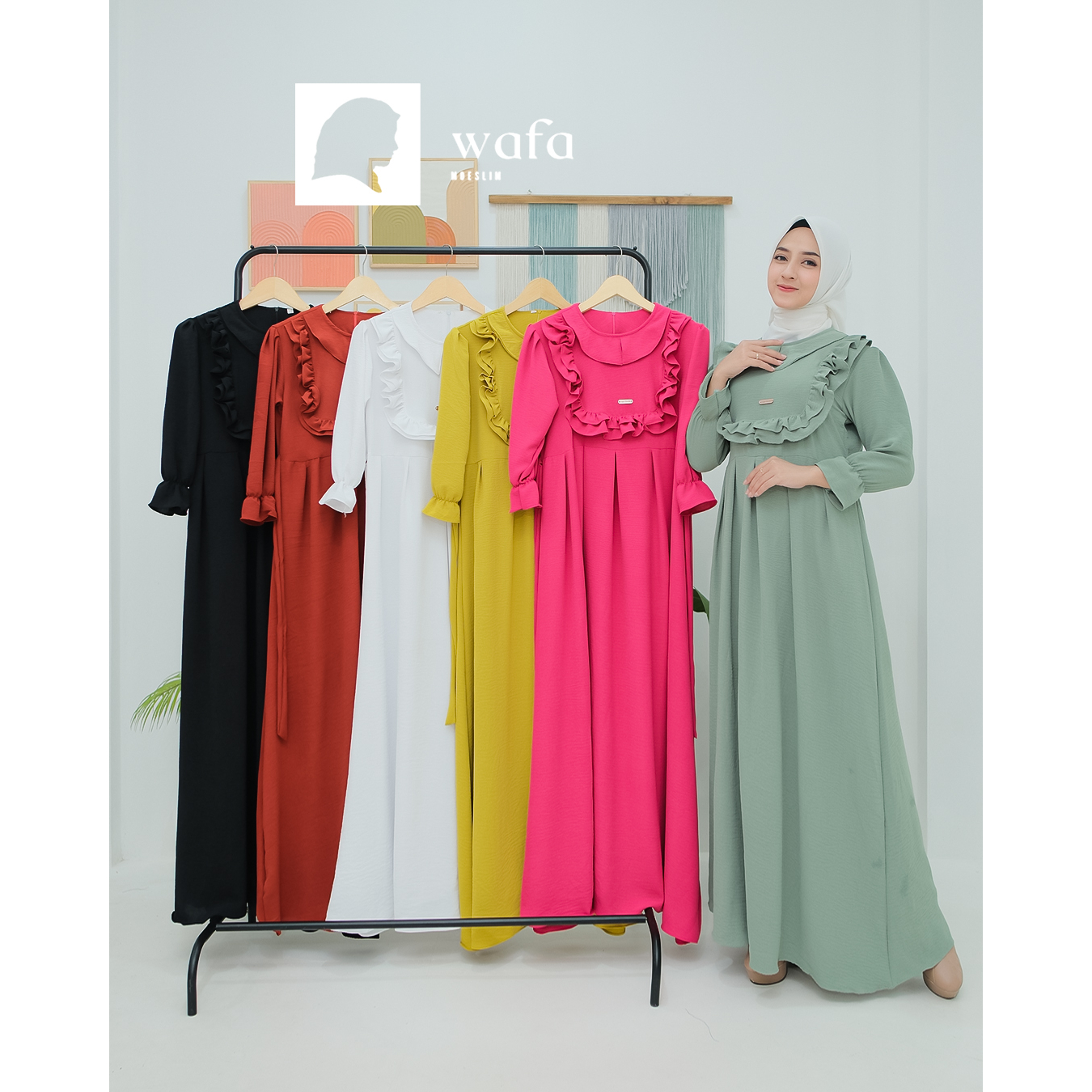 ALESHA DEWASA gamis dewasa bahan crinkle airflow premium gamis Terbaru 2023 Viral warna putih gamis 