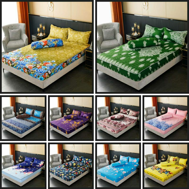 Sprei Waterproof Size 200x200 Dapat 2 Sarung Bantal Dan 1 Sarung Guling