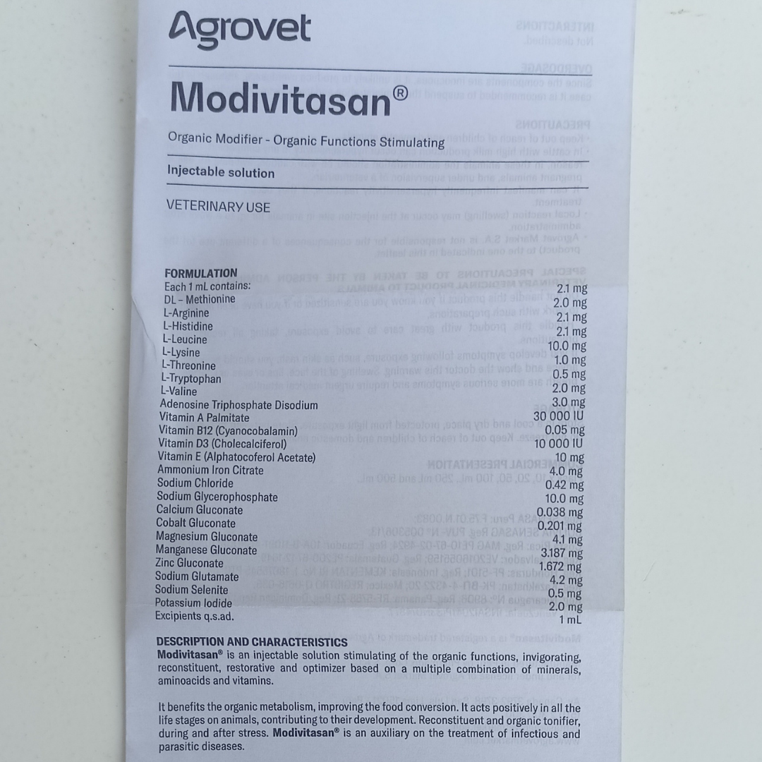 MODIVITASAN 100 ml | Multivitamin Lengkap dengan Asam Amino ATP Lysin Methionine Threonine Zinc Penguat Otot