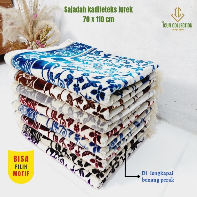 SAJADAH PREMIUM TURKI DASAR PUTIH ,SAJADAH KADIFATEKS
