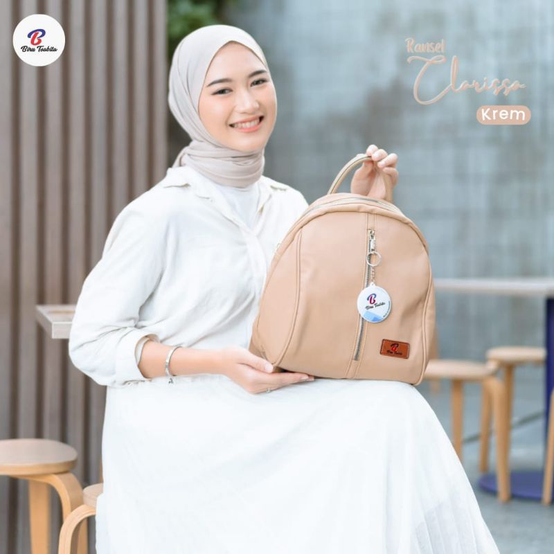 COD✅TAS RANSEL CLARISSA BY BIRU TSABITA/ TAS RANSEL/TAS GENDONG CANTIK MURAH BERKWALITAS