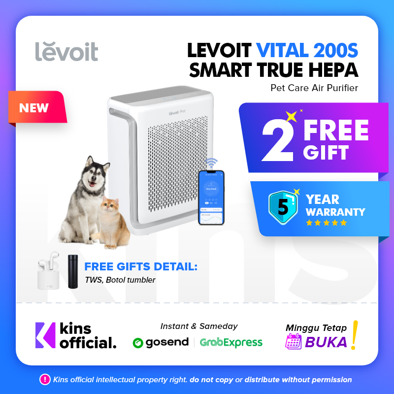 Levoit Vital 100S / Levoit Vital 200S Pet Care HEPA Air Purifier Garansi Resmi / Levoit Vital 100S Pet Care / Levoit Vital 200s Pet Care