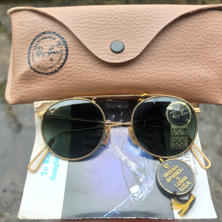 Kacamata Jadul Original B&L Rayban USA W1696 XLT Round